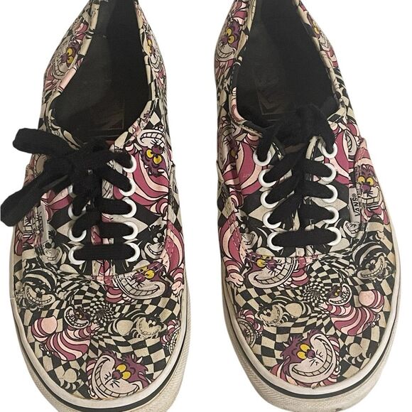 Disney Vans Alice in Wonderland Cheshire Cat Women’s Size 8 Sneakers Shoes Laces - Picture 7 of 15